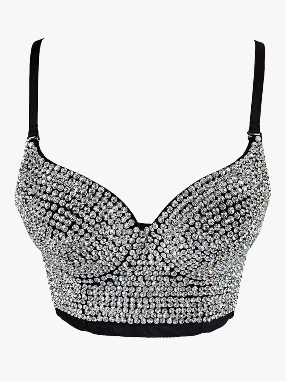 NEW Sparkling Crystal Rhinestone Bustier Bra Top